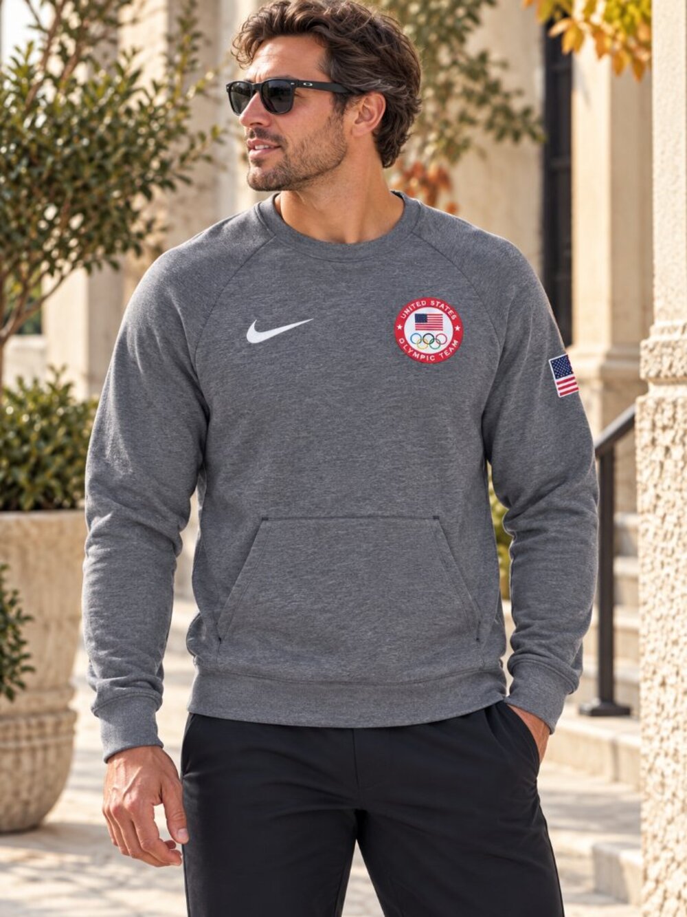 Nike Team USA 2016 Rio Olympics Tech Fleece Crew Sweatshirt Small 807601-063